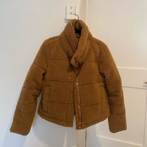 Abercrombie Brown Teddy Puffer Coat